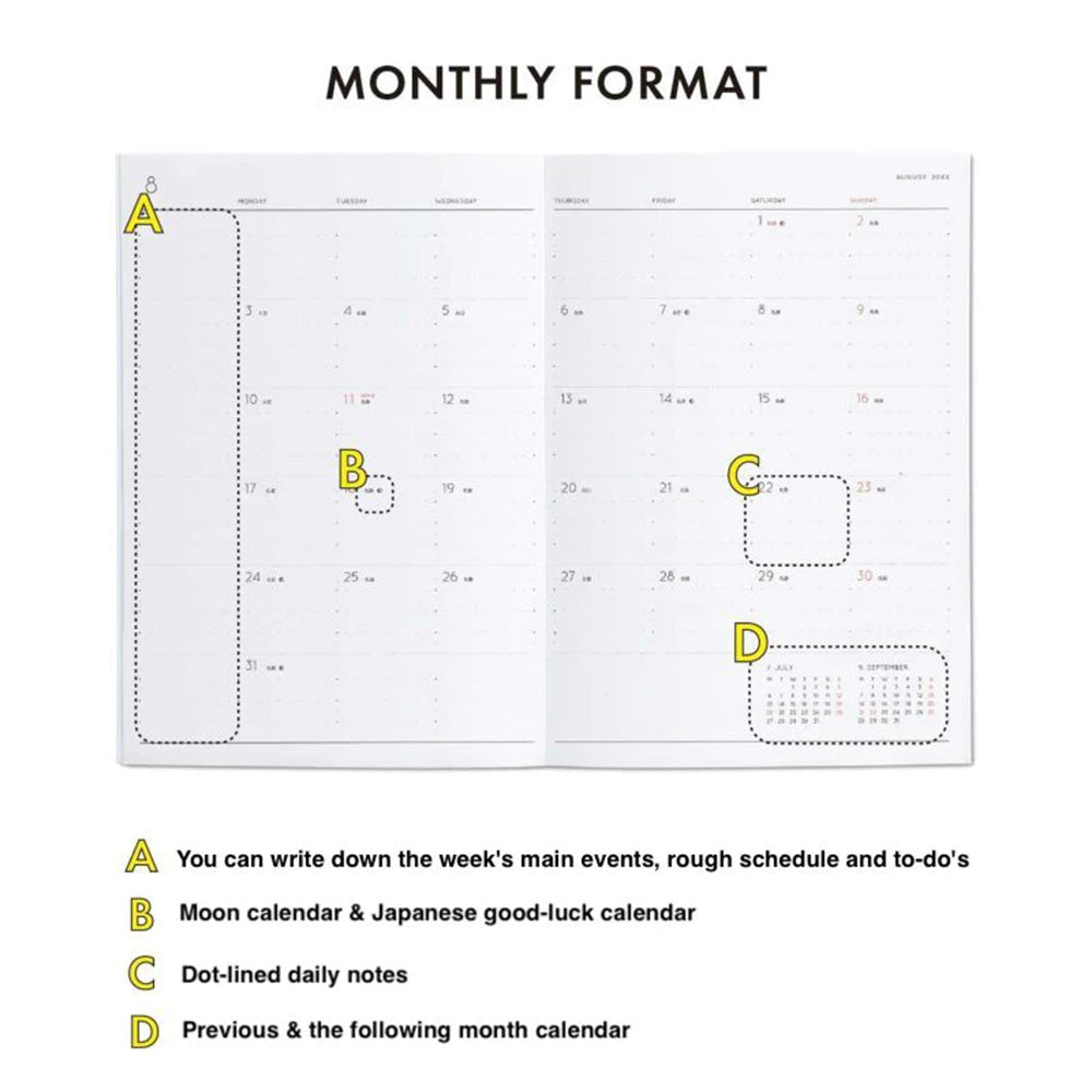 2024 Hobonichi Techo Day Free Japanese A5